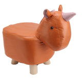 Cute Animal Footstool with Soft Padded Cushion and Prevent Slip Feet Small Footrest Stools for Kids Adults Unicorn - Close-Up Angle