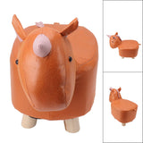 Cute Animal Footstool with Soft Padded Cushion and Prevent Slip Feet Small Footrest Stools for Kids Adults Unicorn