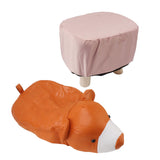 Cute Animal Footstool with Soft Padded Cushion and Prevent Slip Feet Small Footrest Stools for Kids Adults Little Bear