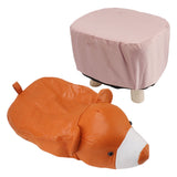 Cute Animal Footstool with Soft Padded Cushion and Prevent Slip Feet Small Footrest Stools for Kids Adults Little Bear - Side View