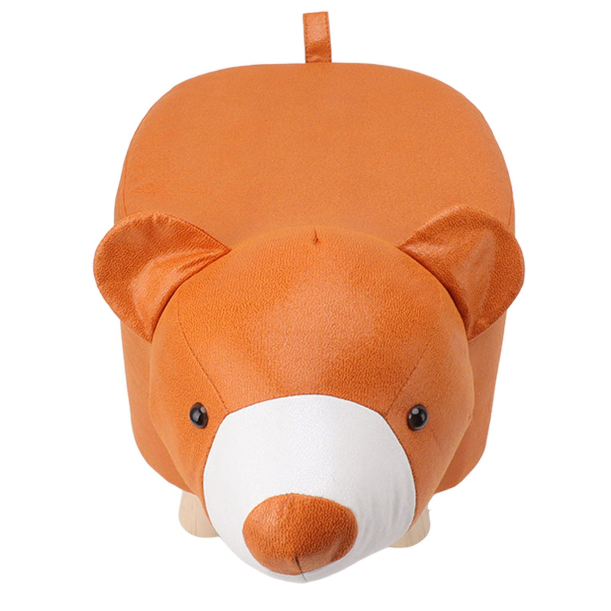Cute Animal Footstool with Soft Padded Cushion and Prevent Slip Feet Small Footrest Stools for Kids Adults Little Bear