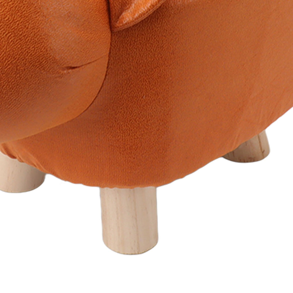Cute Animal Footstool with Soft Padded Cushion and Prevent Slip Feet Small Footrest Stools for Kids Adults Little Bear