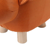 Cute Animal Footstool with Soft Padded Cushion and Prevent Slip Feet Small Footrest Stools for Kids Adults Little Bear