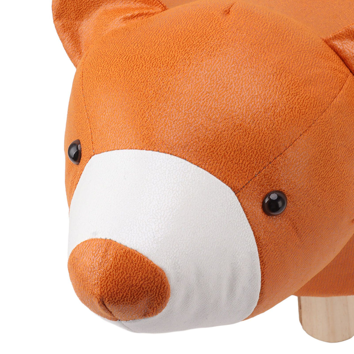 Cute Animal Footstool with Soft Padded Cushion and Prevent Slip Feet Small Footrest Stools for Kids Adults Little Bear
