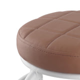 Rolling Ottoman High Density Memory Foam Waterproof Quiet Wheels Double Layers Footrest Stool for Family Office Coffee Color - Close-Up Angle