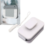 Magnetic Glass Wiper Effort Saving Double Sided Window Cleaner Brush with Comfortable Grip for Window Glass Cleaning
