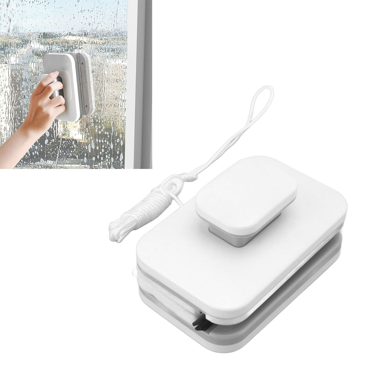 Magnetic Glass Wiper Double Sided Magnetic Window Cleaner with Comfortable Grip for Home High Rise Window