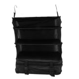 Hanging 3 Shelf Travel Shelves Bag Portable Multifunctional Large Capacity Hanging Packing Cubes Storage Bag - Top-Down View