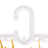 Plastic Sock Clips Drying Rack Straight Rod for Clothes Travel Portable Supplies White and Yellow - Extra Image