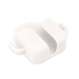 Self Adhesive Wall Mount Cell Phone Holder Wall Mount Phone Charging Holder for Home Office Bedroom White - Close-Up Angle