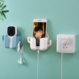 Self Adhesive Wall Mount Cell Phone Holder Wall Mount Phone Charging Holder for Home Office Bedroom White - Extra Image