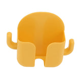 Self Adhesive Wall Mount Cell Phone Holder Wall Mount Phone Charging Holder for Home Office Bedroom Yellow - Side View