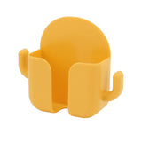 Self Adhesive Wall Mount Cell Phone Holder Wall Mount Phone Charging Holder for Home Office Bedroom Yellow - Rear View