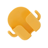 Self Adhesive Wall Mount Cell Phone Holder Wall Mount Phone Charging Holder for Home Office Bedroom Yellow - Close-Up Angle