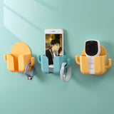 Self Adhesive Wall Mount Cell Phone Holder Wall Mount Phone Charging Holder for Home Office Bedroom Yellow - Extra Image
