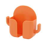 Self Adhesive Wall Mount Cell Phone Holder Wall Mount Phone Charging Holder for Home Office Bedroom Orange - Side View