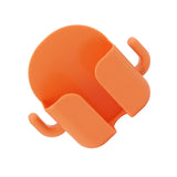 Self Adhesive Wall Mount Cell Phone Holder Wall Mount Phone Charging Holder for Home Office Bedroom Orange - 45-Degree Angle