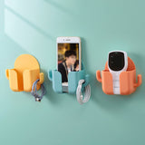Self Adhesive Wall Mount Cell Phone Holder Wall Mount Phone Charging Holder for Home Office Bedroom Orange - Extra Image
