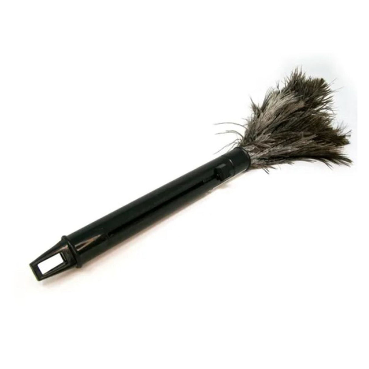 Feather Dusters Brown Washable Portable Compact Chicken Feathers ABS Mini Duster with Handle for Household