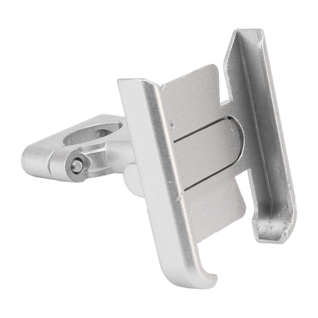 Bike Phone Mount Aluminum Alloy Silicone Pad Rotatable Impact Resistant Bike Cell Phone Holder for 4 to 7 Inch Device Silver