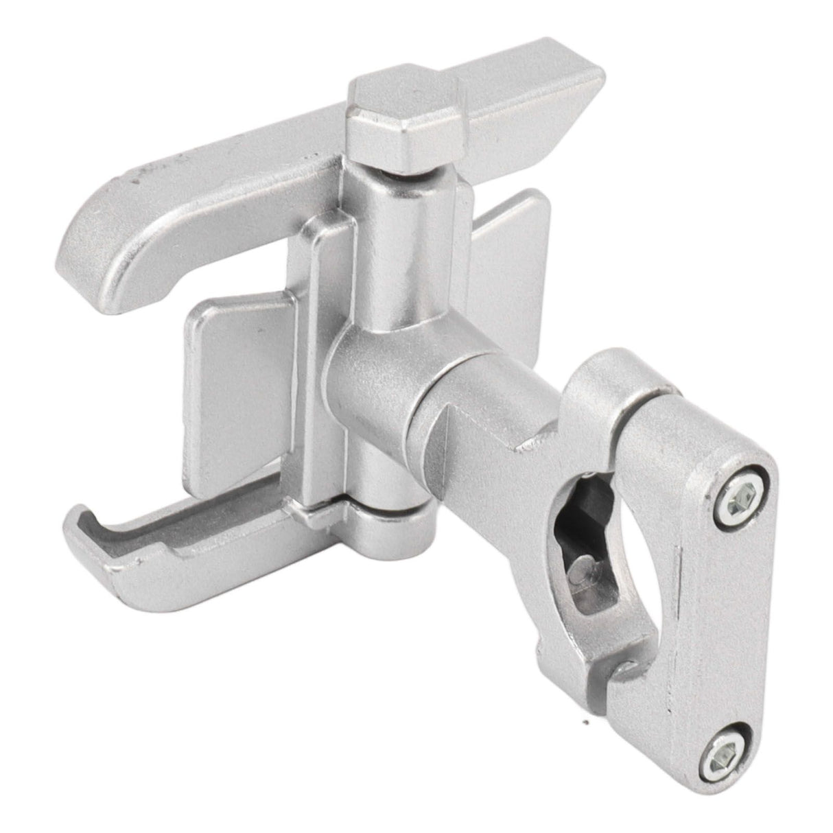 Bike Phone Mount Aluminum Alloy Silicone Pad Rotatable Impact Resistant Bike Cell Phone Holder for 4 to 7 Inch Device Silver