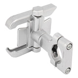 Bike Phone Mount Aluminum Alloy Silicone Pad Rotatable Impact Resistant Bike Cell Phone Holder for 4 to 7 Inch Device Silver - Top-Down View