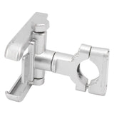 Bike Phone Mount Aluminum Alloy Silicone Pad Rotatable Impact Resistant Bike Cell Phone Holder for 4 to 7 Inch Device Silver - 45-Degree Angle