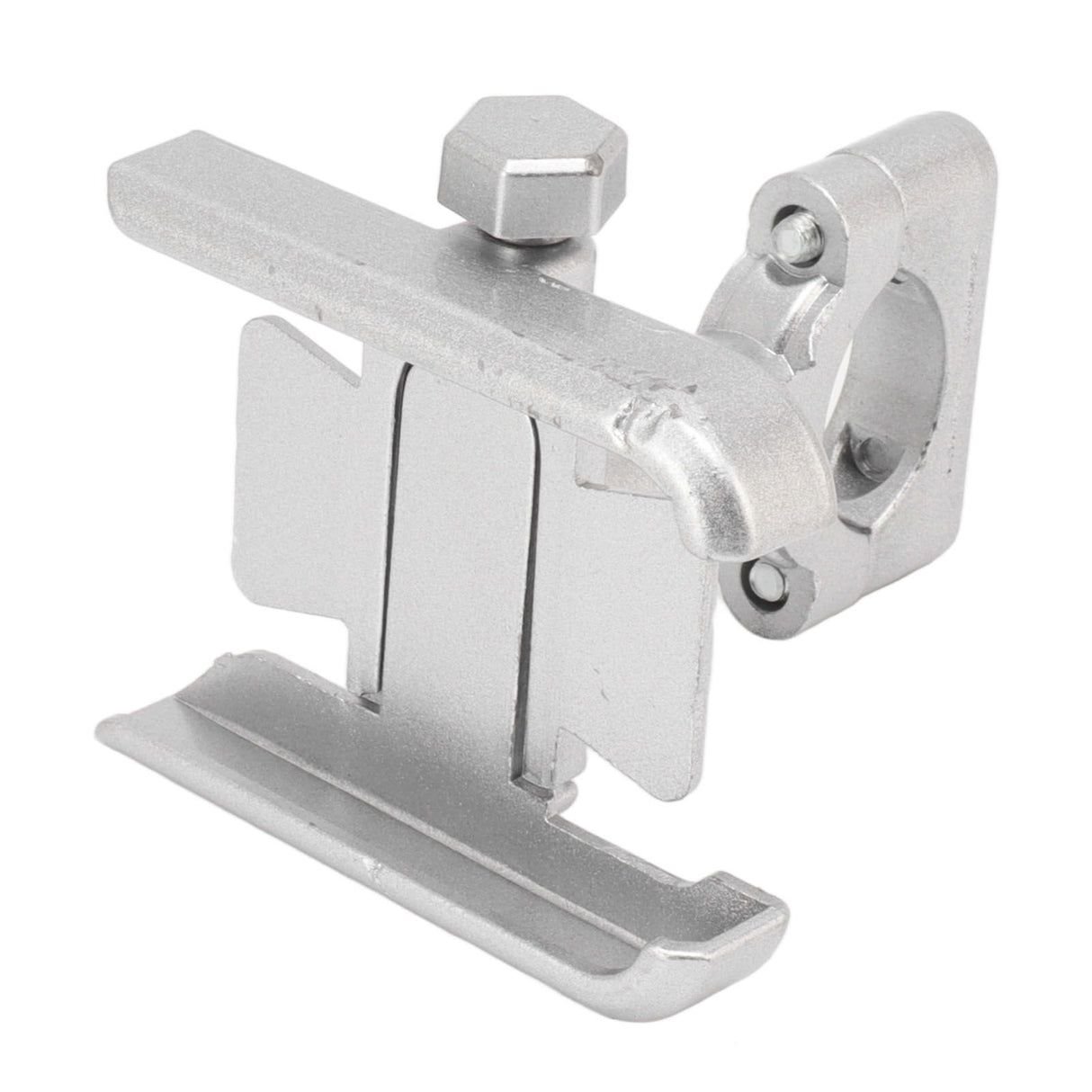 Bike Phone Mount Aluminum Alloy Silicone Pad Rotatable Impact Resistant Bike Cell Phone Holder for 4 to 7 Inch Device Silver