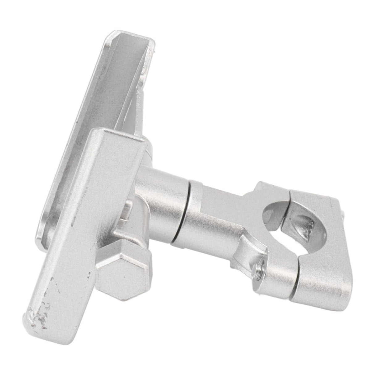Bike Phone Mount Aluminum Alloy Silicone Pad Rotatable Impact Resistant Bike Cell Phone Holder for 4 to 7 Inch Device Silver