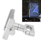 Bike Phone Mount Aluminum Alloy Silicone Pad Rotatable Impact Resistant Bike Cell Phone Holder for 4 to 7 Inch Device Silver