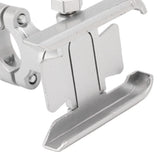 Bike Phone Mount Aluminum Alloy Silicone Pad Rotatable Impact Resistant Bike Cell Phone Holder for 4 to 7 Inch Device Silver - Extra Image