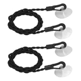 2Pcs Travel Clothesline Portable Retractable Punch Free with Sunction Cups Camping Accessories - Top-Down View