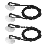 2Pcs Travel Clothesline Portable Retractable Punch Free with Sunction Cups Camping Accessories - 45-Degree Angle