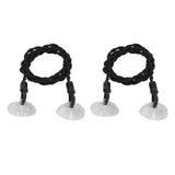 2Pcs Travel Clothesline Portable Retractable Punch Free with Sunction Cups Camping Accessories - Rear View