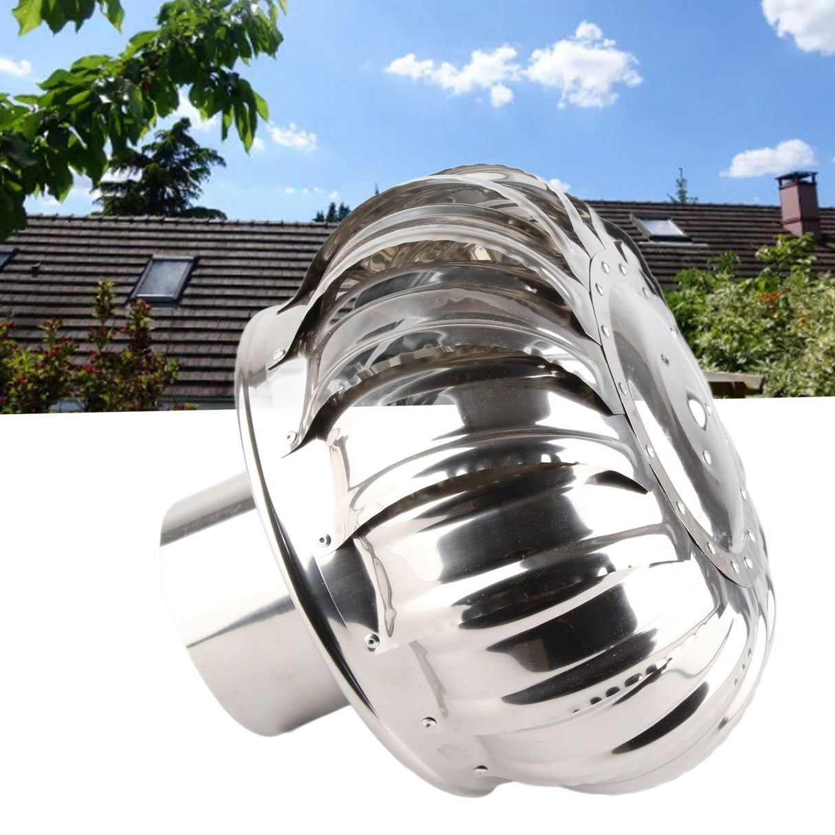 Roof Ventilator Automatic Silent Stainless Steel Pipefit Roof Ventilating Fan Wind Turbines Air Vent Attic Ventilator