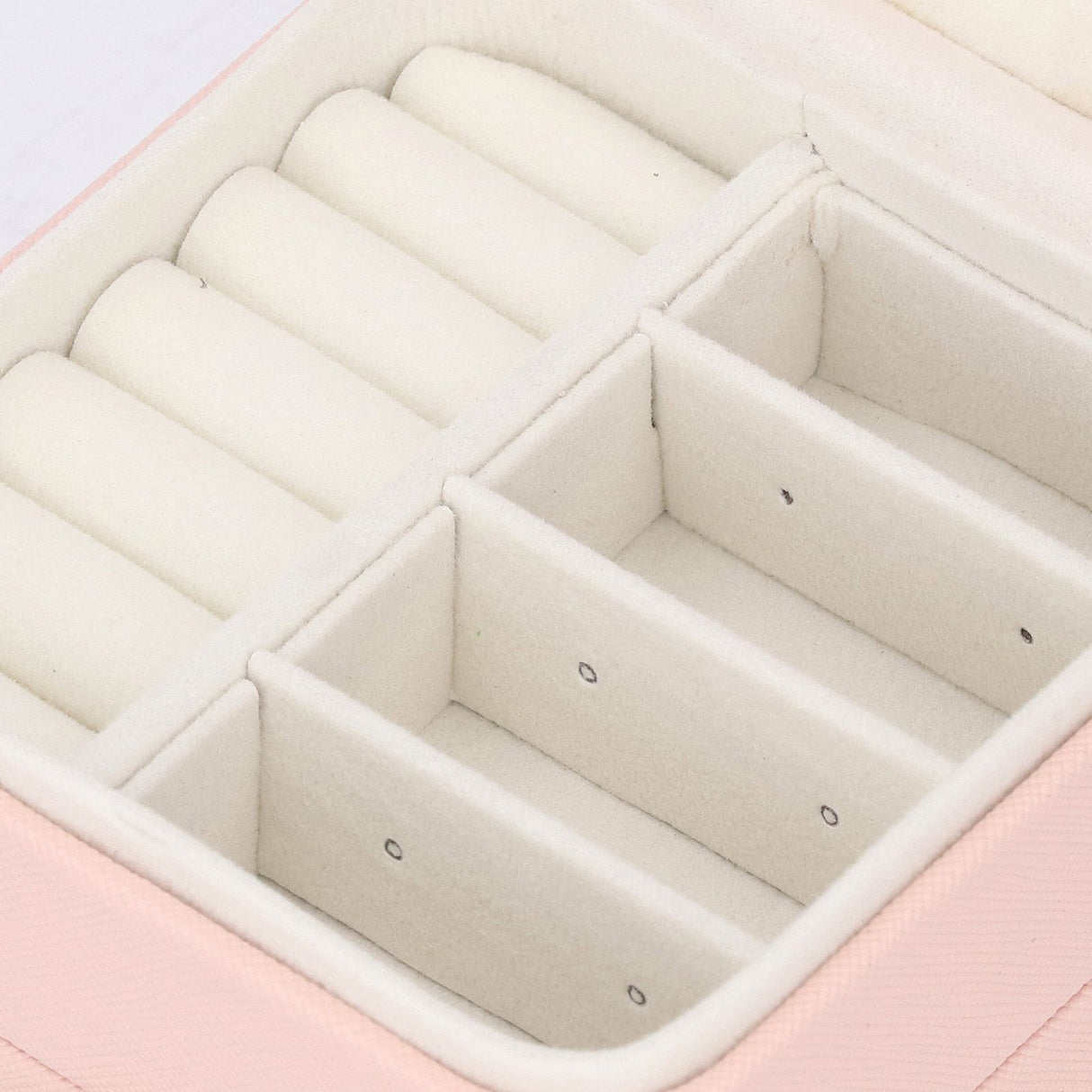 Jewelry Box Pink Portable Multi Layer PU Leather Jewelry Travel Case for Home Ring Earrings Necklace