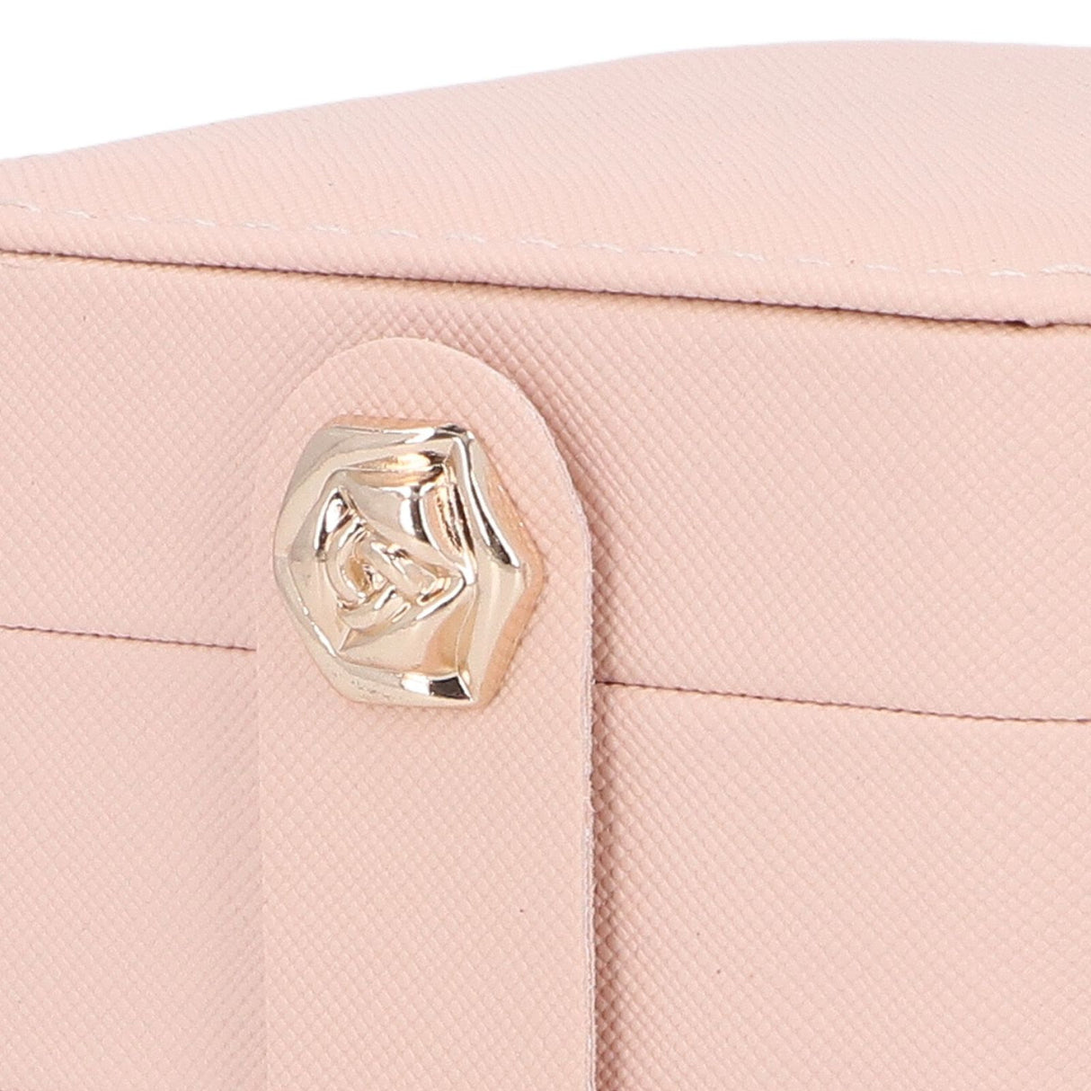 Jewelry Box Pink Portable Multi Layer PU Leather Jewelry Travel Case for Home Ring Earrings Necklace