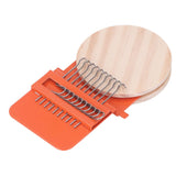 10 Hooks Mini Loom Machine Household Small Weaving Loom Machine with 6.5cm Wooden Board for Hand Craft DIY Weaving Orange