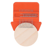 10 Hooks Mini Loom Machine Household Small Weaving Loom Machine with 6.5cm Wooden Board for Hand Craft DIY Weaving Orange Triangle