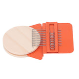 10 Hooks Mini Loom Machine Household Small Weaving Loom Machine with 6.5cm Wooden Board for Hand Craft DIY Weaving Orange Triangle