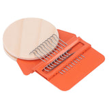 10 Hooks Mini Loom Machine Household Small Weaving Loom Machine with 6.5cm Wooden Board for Hand Craft DIY Weaving Orange Triangle