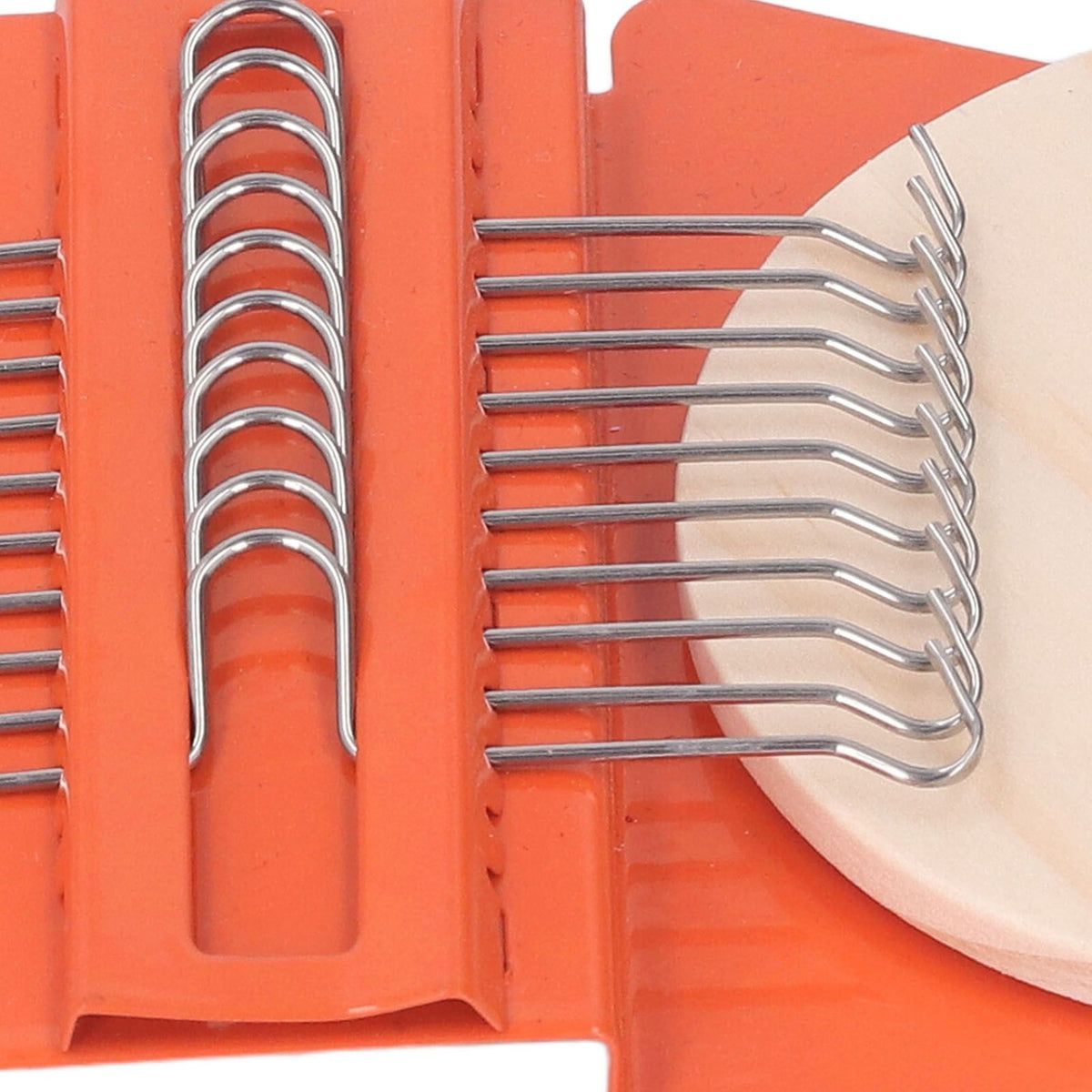 10 Hooks Mini Loom Machine Household Small Weaving Loom Machine with 6.5cm Wooden Board for Hand Craft DIY Weaving Orange Triangle