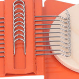 10 Hooks Mini Loom Machine Household Small Weaving Loom Machine with 6.5cm Wooden Board for Hand Craft DIY Weaving Orange Triangle