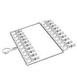 Stainless Steel Sock Drying Rack for Towels Cloth Diapers Bras Baby Clothes Underwear Hat Gloves 2 Layer 20 Clip - Top-Down View