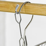 Stainless Steel Sock Drying Rack for Towels Cloth Diapers Bras Baby Clothes Underwear Hat Gloves 2 Layer 20 Clip - Extra Image