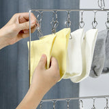 Stainless Steel Sock Drying Rack for Towels Cloth Diapers Bras Baby Clothes Underwear Hat Gloves 2 Layer 20 Clip