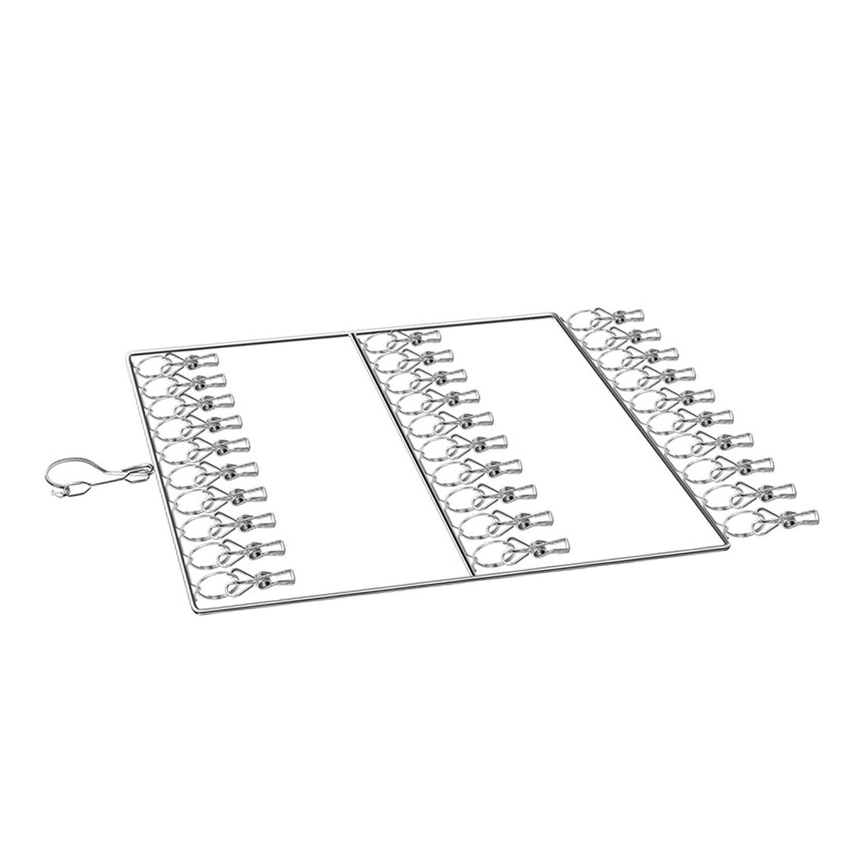 Stainless Steel Sock Drying Rack for Towels Cloth Diapers Bras Baby Clothes Underwear Hat Gloves 3 Layer 30 Clip
