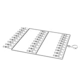 Stainless Steel Sock Drying Rack for Towels Cloth Diapers Bras Baby Clothes Underwear Hat Gloves 3 Layer 30 Clip - Top-Down View