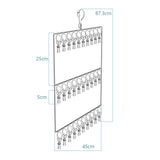 Stainless Steel Sock Drying Rack for Towels Cloth Diapers Bras Baby Clothes Underwear Hat Gloves 3 Layer 30 Clip - Extra Image
