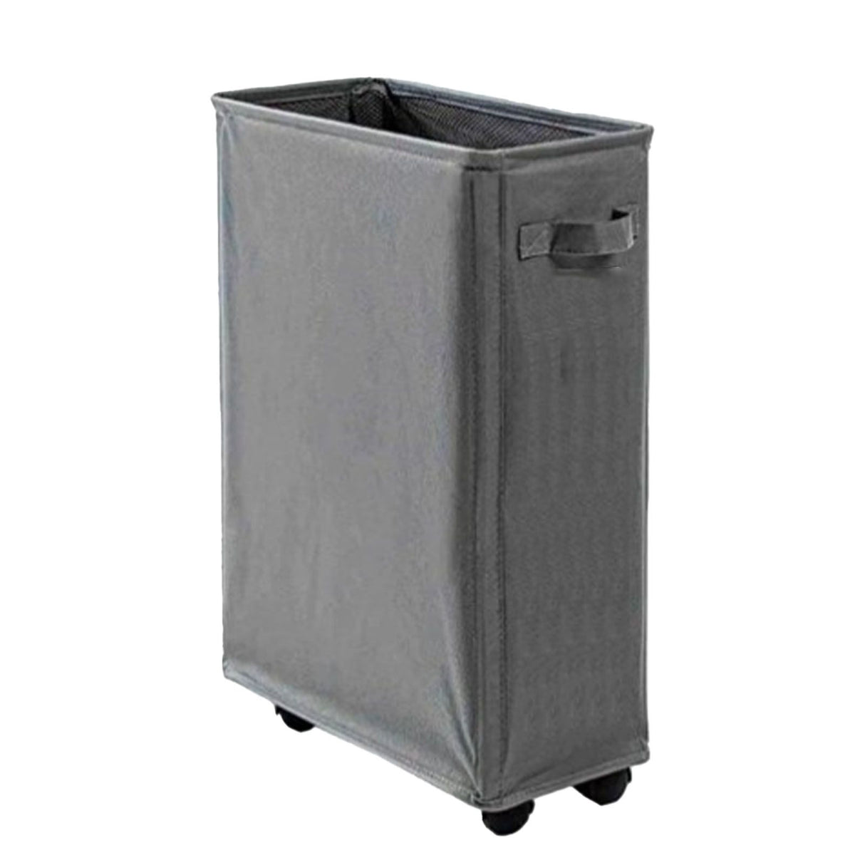 4 Roll Wheels Laundry Basket with Handles Oxford Cloth Storage Bin for Household Sundries Dark Gray